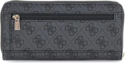 Produktbild von Damen Geldbörse Schwarz - Viel Stauraum & Stil mit Kontrastdetails