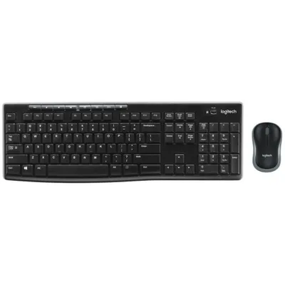 Produktbild von Logitech Wireless Combo MK270, Volle Größe (100%), Kabellos, RF Wireless, Schwarz, Maus enthalten