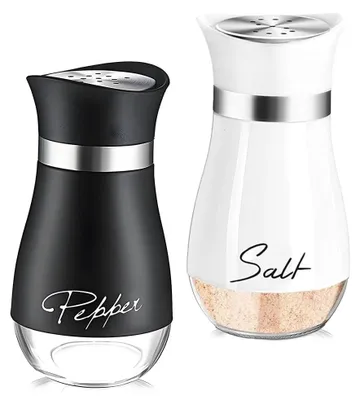 Salz- und Pfefferstreuer Set 2er-Pack 120 ml Glas Edelstahl