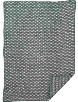 Produktbild von Klippan Knut Babywolldecke aus Schurwolle 65x90 cm wasserblau: balsamgrün Farbe: balsamgrün