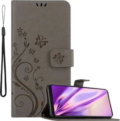 Image de Cadorabo Housse pour Sony Xperia 1 / Xperia XZ4 Housse de protection grise Housse pour portable Etui Case Fleurs Flower