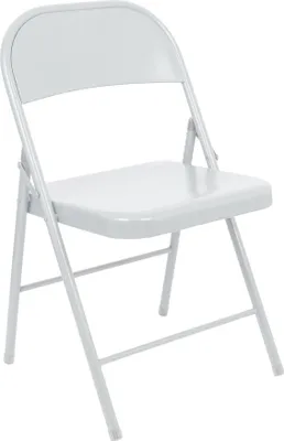 Produktbild von Harbor Housewares Metallklappstuhl – Mattweiß