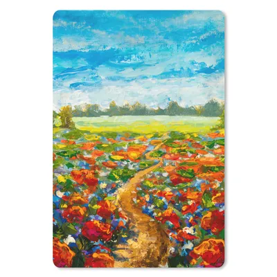 Produktbild von MuchoWow® Mauspad Mousepad Malerei - Ölfarbe - Blumen - Natur 18x27 cm - Mousepads - Maus Mat - Pad - Mausunterlage