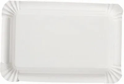 Produktbild von Pappteller  rechteckig 130x200mm Frischfaserkarton VE=4x250 Stück