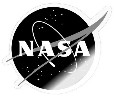 Produktbild von Spreadshirt NASA Classic Logo Schwarz Weiß Sticker Aufkleber, 10 x 10 cm, Transparent glänzend