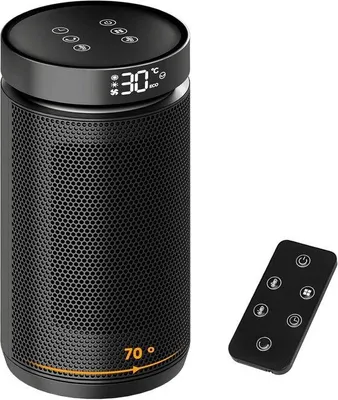Zdjęcie produktu dla Grzejnik wentylatorowy 1500W - energooszczędny grzejnik elektryczny - przenośny grzejnik z termostatem - timer 24-godzinny - zabezpieczenie przed przegrzaniem