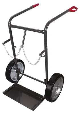 Produktbild von VARIOfit Stahlflaschenkarre 2 Flaschen 40 - 50 L RAL 7016