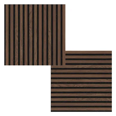 Produktbild von FibroTech Akustikpaneele SQUARE 52 x 52 cm 2er Set, Farbe Smoked Oak