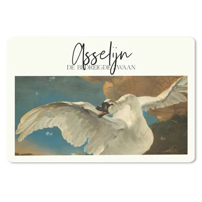 Produktbild von MuchoWow® Mauspad Mousepad Der gefährdete Schwan - Jan Asselijn - Alte Meister 27x18 cm - Mousepads - Maus Mat - Pad - Mausunterlage - Büroartikel - Desk Matten