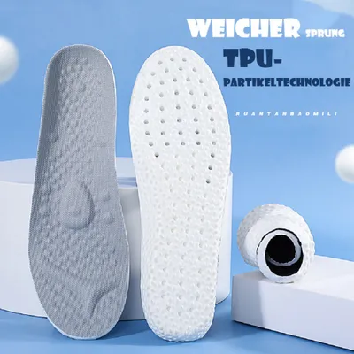 Produktbild von COOL-i ® Memory-Schaum Einlegesohlen – 4D-Dämpfung & Fußgewölbestütze für Sport & Alltag – zuschneidbar & atmungsaktiv, Schwarz (41-42)