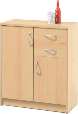 Produktbild von Kommode Anrichte Beistellschrank Hochkommode Standschrank Schrank "Olli III" Buche