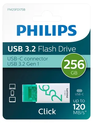 Produktbild von Philips USB-Stick 256 GB USB-C USB 3.2 Click Edition Leserate bis 120 MB/s