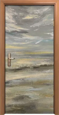 Produktbild von Türposter 90x200 cm Türaufkleber Türtapete Türfolie Klebefolie Foto Meer nach Sturm Acryl Malerei