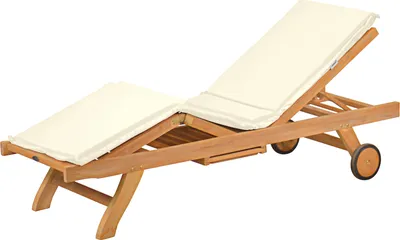 Produktbild von Liegenauflage Auflage Gartenliege weiß, Polsterauflage Sonnenliege 3x geknickt waschbares und UV-beständiges Gartenpolster