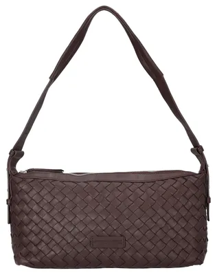 Produktbild von Les Visionnaires Marie Baguette Weave Silky - Schultertasche 38.5 cm (aubergine)