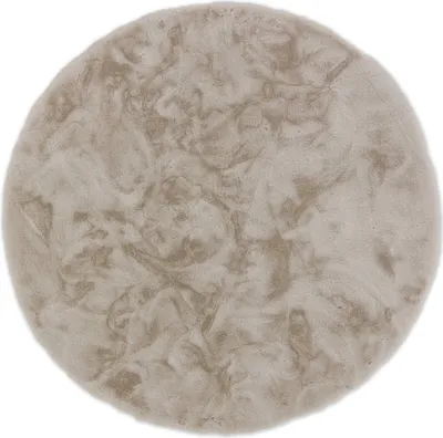 Immagine prodotto di SCHÖNER WOHNEN Collezione Tappeto moderno in ecopelliccia TENDER Crema 120 cm Ø