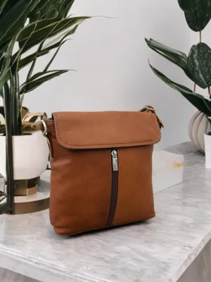Produktbild von C1751 Cinino Ledertasche Umhängetasche Cognac