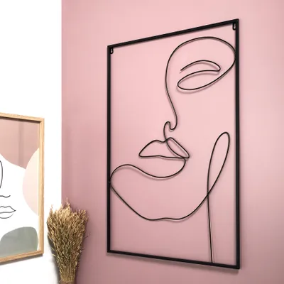 Image de Tableau Filaire Visage 60x90cm