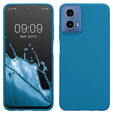 Produktbild von kwmobile Handyhülle für Motorola Moto G34 5G Hülle - TPU Case - Kabelloses Laden - Schutzhülle Cover in Karibikblau