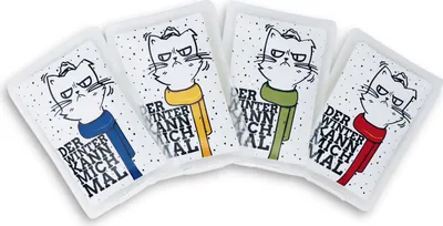 Produktbild von Katze Taschenwärmer 4er Set Winter Kann Mich Mal
