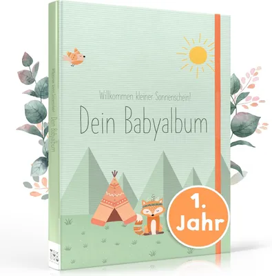Produktbild von Babyalbum, Erinnerungsbuch für die ersten Jahre, Tagebuch mit pädagogischen Designs für Kinder