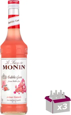 Image de Lot de 3 Sirop Monin - Bubble gum - 70cL