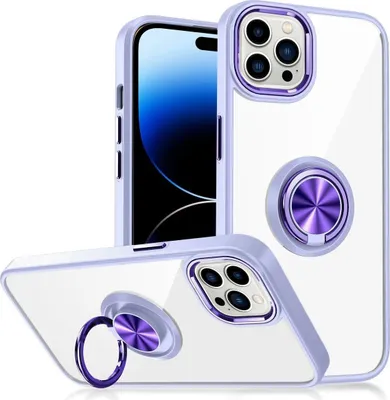 Produktbild von König Design Hülle kompatibel mit Apple iPhone 15 Pro Max Kunststoff Soft Handyhülle - Handy Case Lila