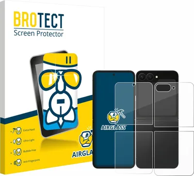 Produktbild von BROTECT Schutzglas für Samsung Galaxy Z Flip 7 FE (Display+Rückseite) Schutzfolie Panzer Folie Glas Display Schutz klar