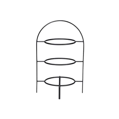 Produktbild von ASA Selection Etagere 3-stufig für Dessertteller 21 cm, Servierständer, Etagenständer, Metall, schwarz beschichtet, Schwarz matt, H 36.5 cm, 99301950