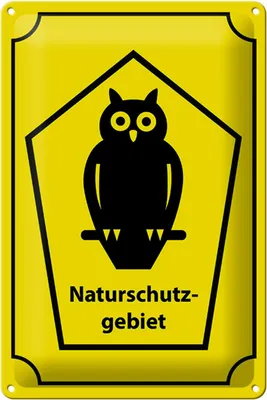 Produktbild von Blechschild Hinweis 20x30cm Naturschutzgebiet Eule