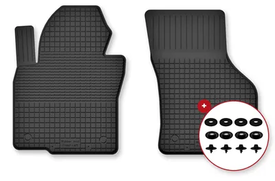 Image de Tapis avant en caoutchouc pour BMW X1 U11 2022- (crossover) – 2 pièces, noirs, semi-universel, adapté