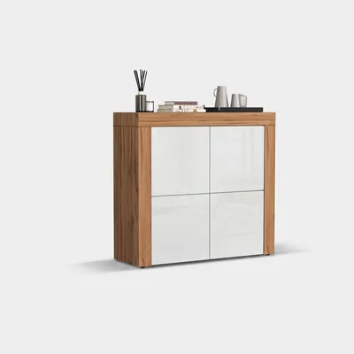 Produktbild von Modernes Sideboard für das Wohnzimmer mit 4 Türen und 8 Regalböden Elvok - Weiß