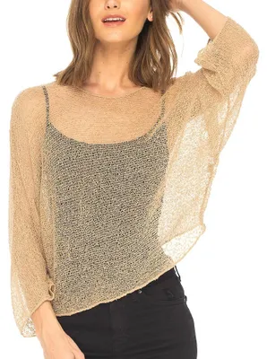 Produktbild von Transparente Bluse für Damen im leichten Poncho-Stil