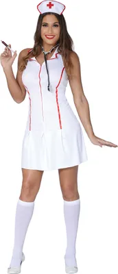 Immagine prodotto di Costume da infermiera, costume da medico, vestito per festa di addio al celibato, taglia: 42 - 44 (L) colore: bianco