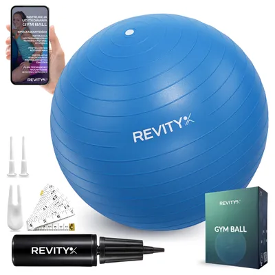Obrázok produktu pre Gymnastický loptička – sedacia loptička na posilňovanie core a zlepšovanie rovnováhy, 65 cm, 1200 g, čierna, Obrázok generovaný UI