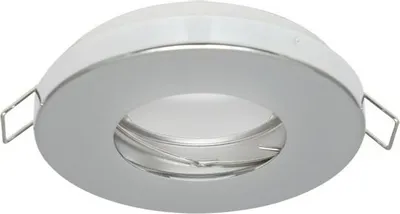 Image de Spot encastrable GU10 étanche IP20/44 Cadre de montage Downlight Ø55mm trou de perçage aluminium incl. douille GU10 pour ampoules LED, rond, chrome