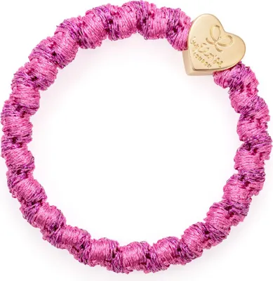 Produktbild von By Eloise London Gold Heart Woven Bubblegum Pink