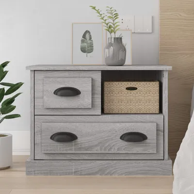 Zdjęcie produktu dla vidaXL Szafka nocna szara Sonoma 60x39x45 cm