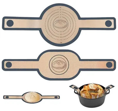 2er-Set Silikon-Backmatten für Dutch Oven, antihaftbeschichtet, wiederverwendbar
