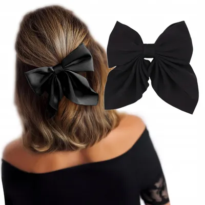 Produktbild von Sajbazar Elegante Klassische Haarklammer mit Schleife Schwarz