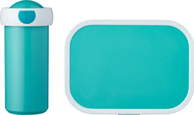 Produktbild von Mepal - Lunch-Set Campus - Lunch-Set für Kinder mit Verschlussbecher & Lunch Box - Lunch-Set für die Schule oder Unterwegs - Spülmaschinenfest & BPA-frei - 300 ml + 750 ml - Turquoise