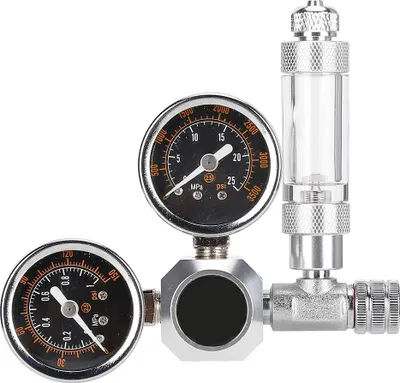 Zdjęcie produktu dla CO2 -regulator -akwarium -podwójny wyświetlacz z licznikiem bąbelków i zaworem kontrolnym (G5/8)
