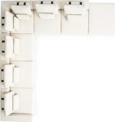 Obrázok produktu pre Weiße Wohnlandschaft Wohnzimmer L-Form Sofa Polster Designer Möbel Stil
