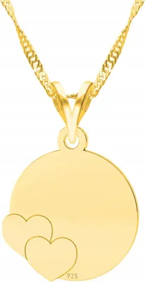 Produktbild von Goldkette mit Herzen, Herz-Liebe, Silber 925