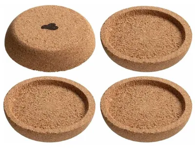 Immagine prodotto di Leonardo Korkuntersetzer GOCCE, 4er Set, Untersetzer, Getränkeuntersetzer, Kork, Ø 6 cm, 057173