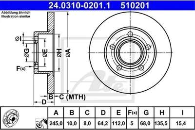 Zdjęcie produktu dla Tarcza Hamulcowa Vw Tył Passat 96-05 Power Disc
