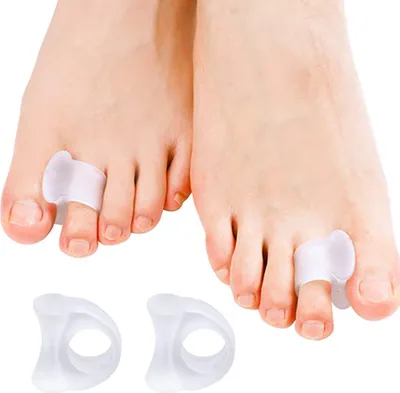Produktbild von COOL-i ® 1Paar-Silikon-Zehenspreizer-Fussbandage-Hallux-Valgus-Schiene-Ballenschutz(L38-45)