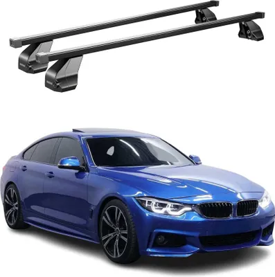 Image de Barres transversales Menabo pour BMW Série 4 F36 Gran Coupé 2014-2021 inox Noir