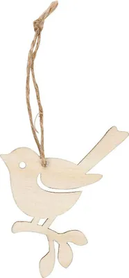 Image de Pendentifs en bois en forme d'oiseau, lot de 5