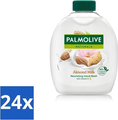 Produktbild von Palmolive Mandelmilch-Handseife Nachfüller - Sanft & Feuchtigkeitsspendend - 300 ml - Vorteilspack - 24 Stücke